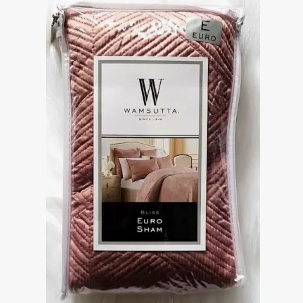 NWT Wamsutta Bliss (mauve) European Pillow Sham 26” x 26”